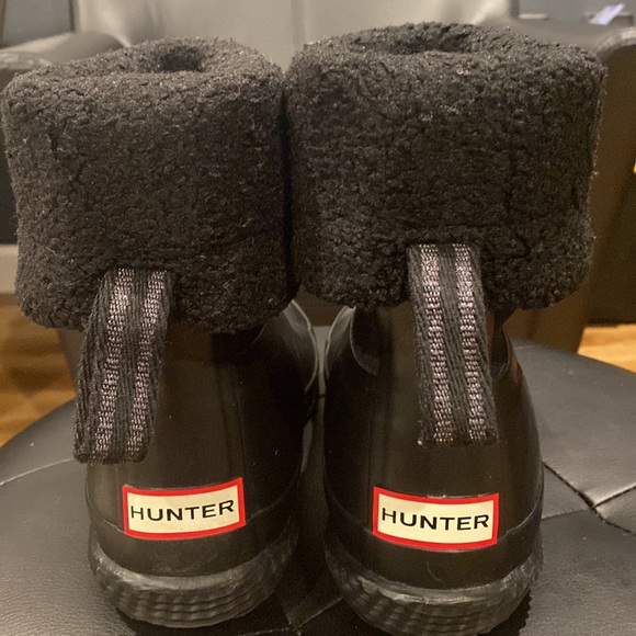 Hunter Black Roll Top Sherpa Boot - Size 7 - Picture 9 of 9